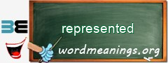 WordMeaning blackboard for represented